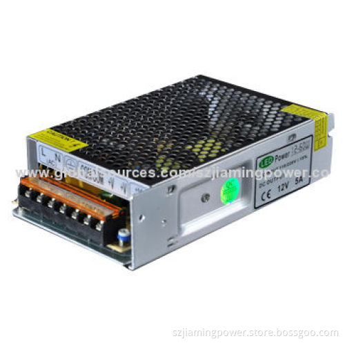 LED Switching Power Supply, Non-waterproof, 12V DC/5A/60WNew